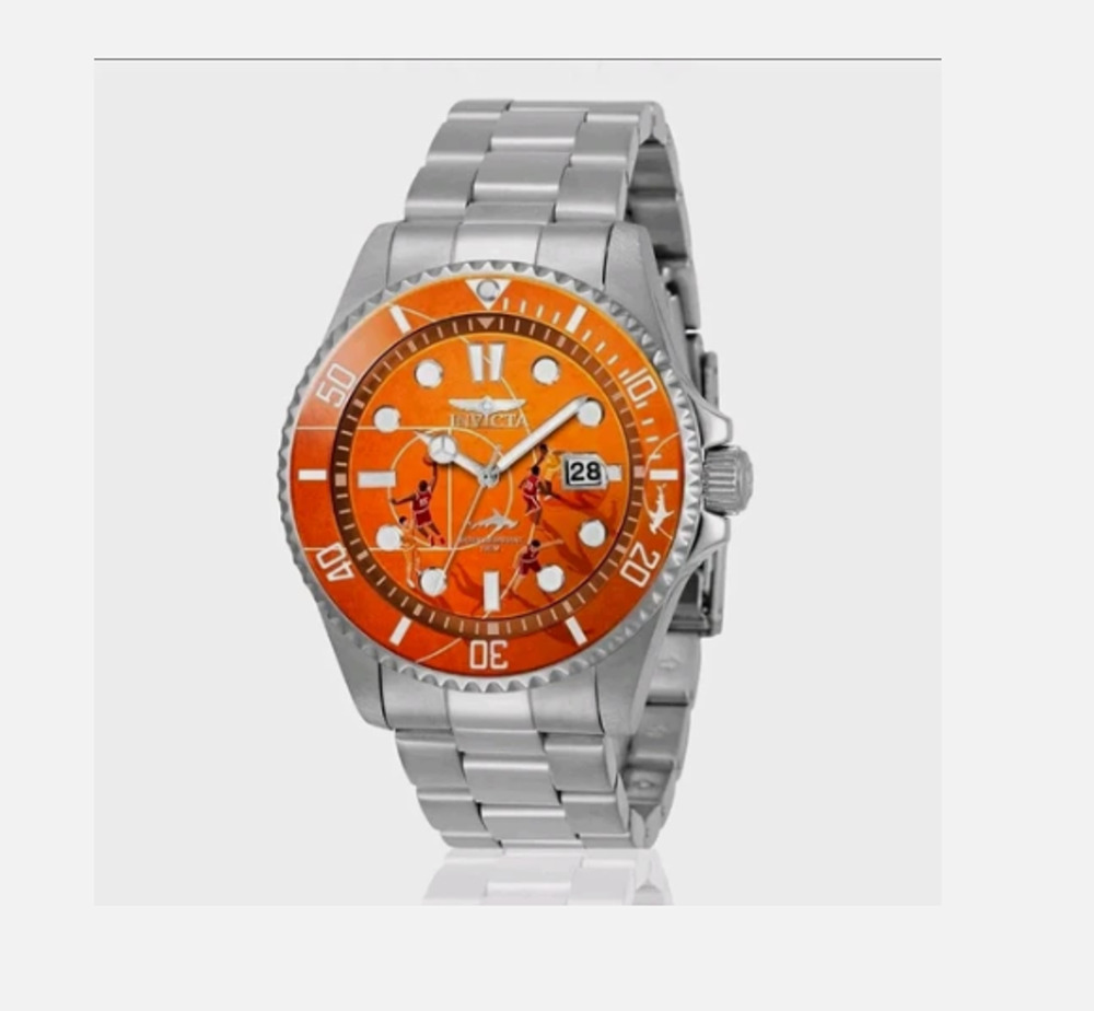 invicta pro diver visions Basketball 43mm quartz 100m orange dial ss 51057